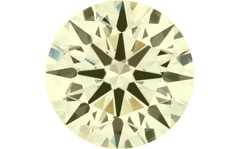 Shows a light yellow diamond