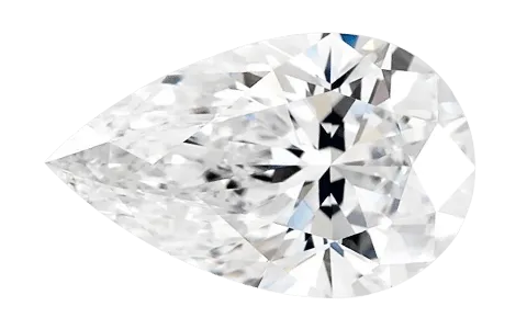 Shows a Pear diamond